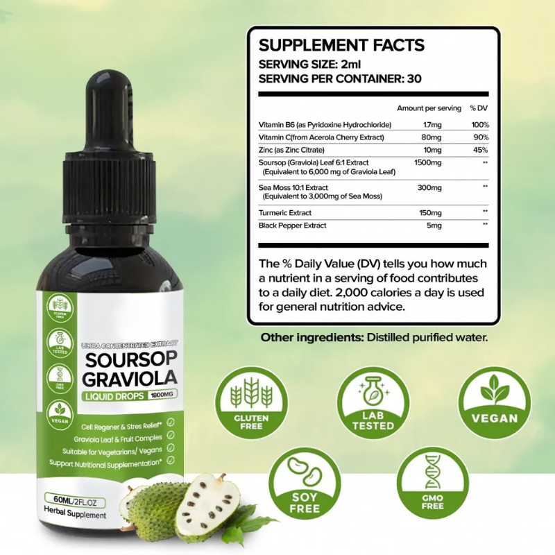 Pure Organic Soursop Drop Extract 🍃