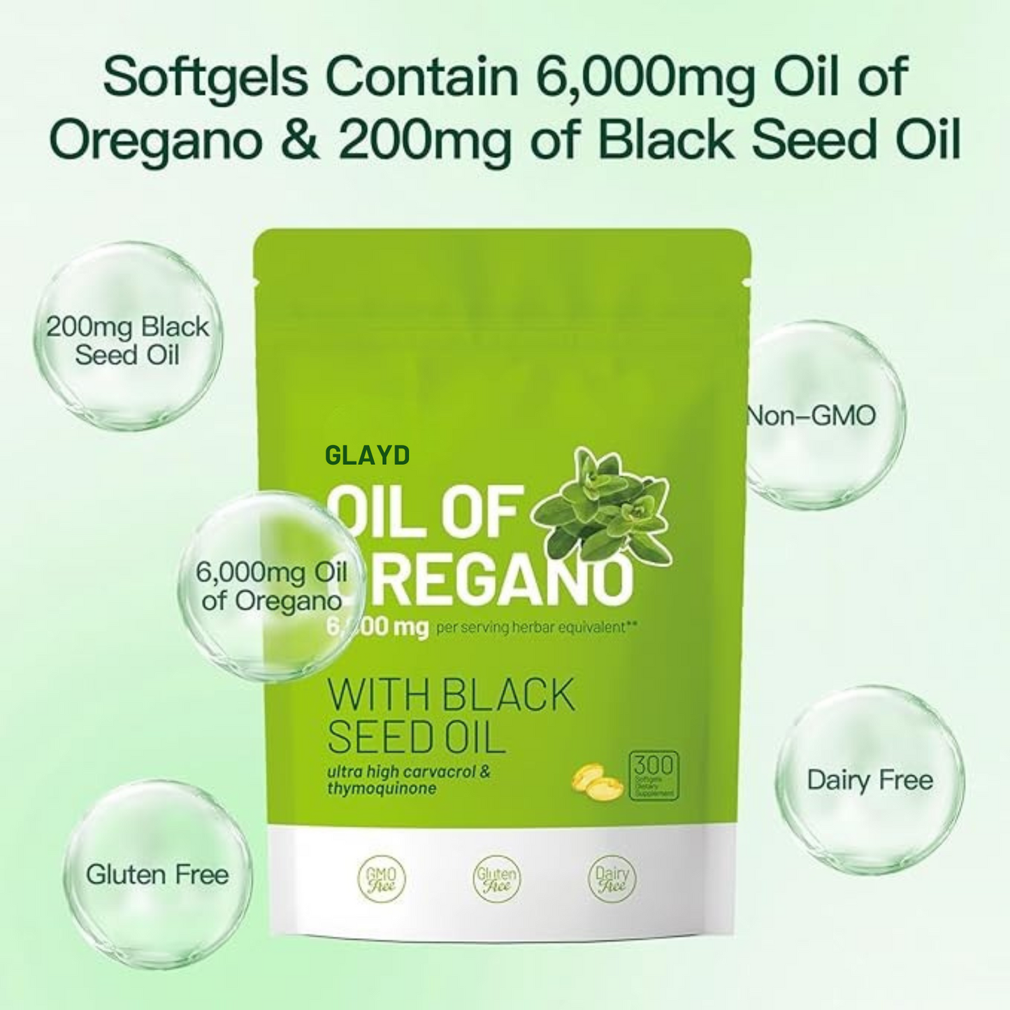 Oil of Oregano & Black Seed Softgels 🍃