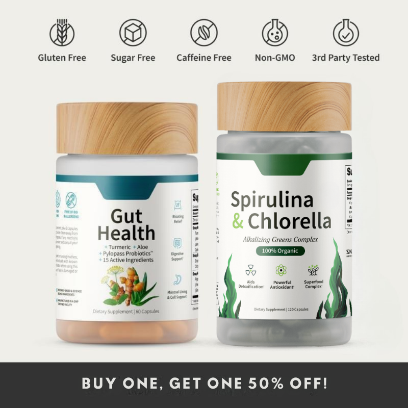 Gut Glow Bundle - Gut Health + Spirulina & Chlorella 🍃