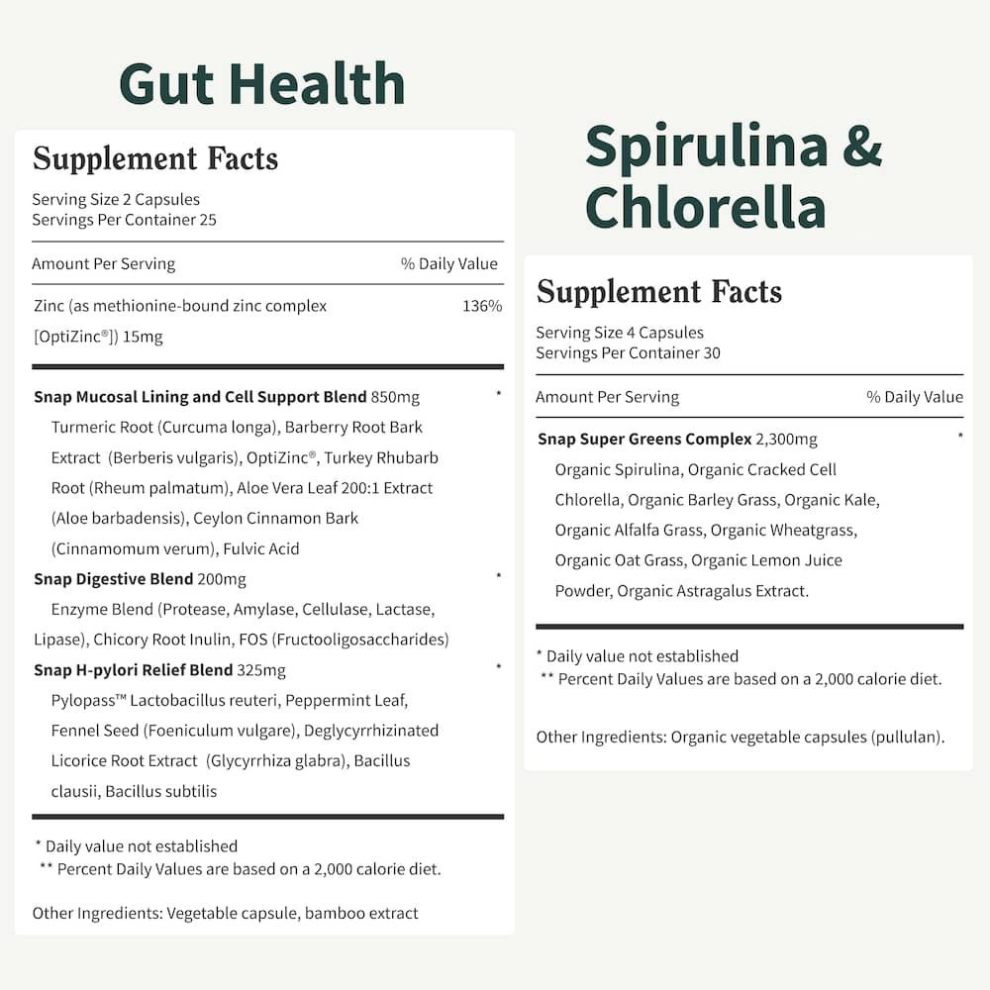 Gut Glow Bundle - Gut Health + Spirulina & Chlorella 🍃