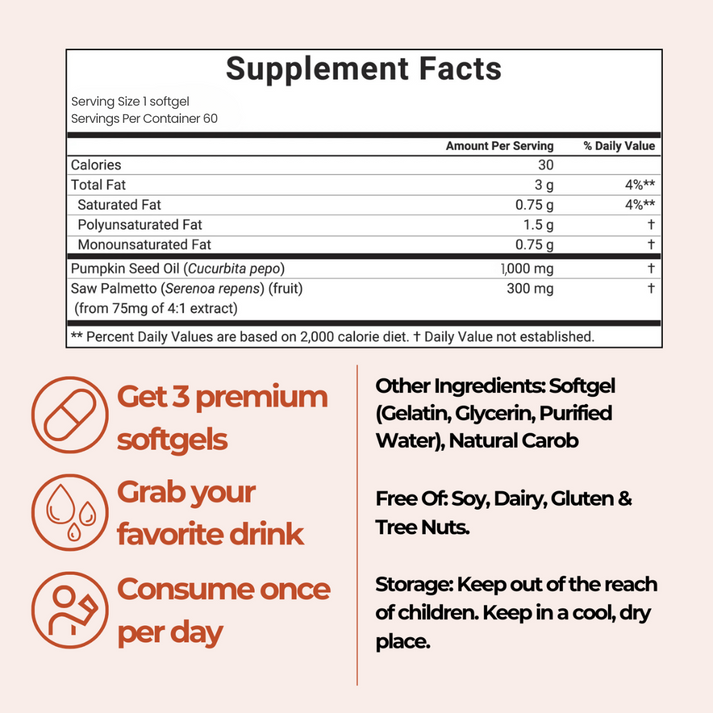 Pumpkin Seed Oil Capsules 🍃