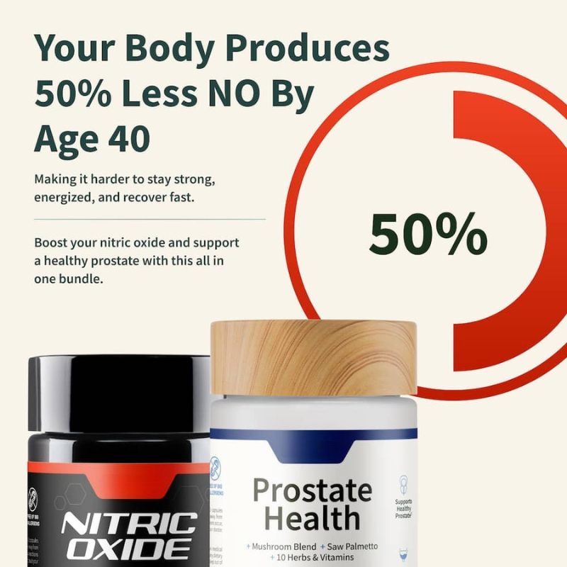 Ultimate Men's Health Bundle - Prostate Health + Nitric Oxide Combo 🍃