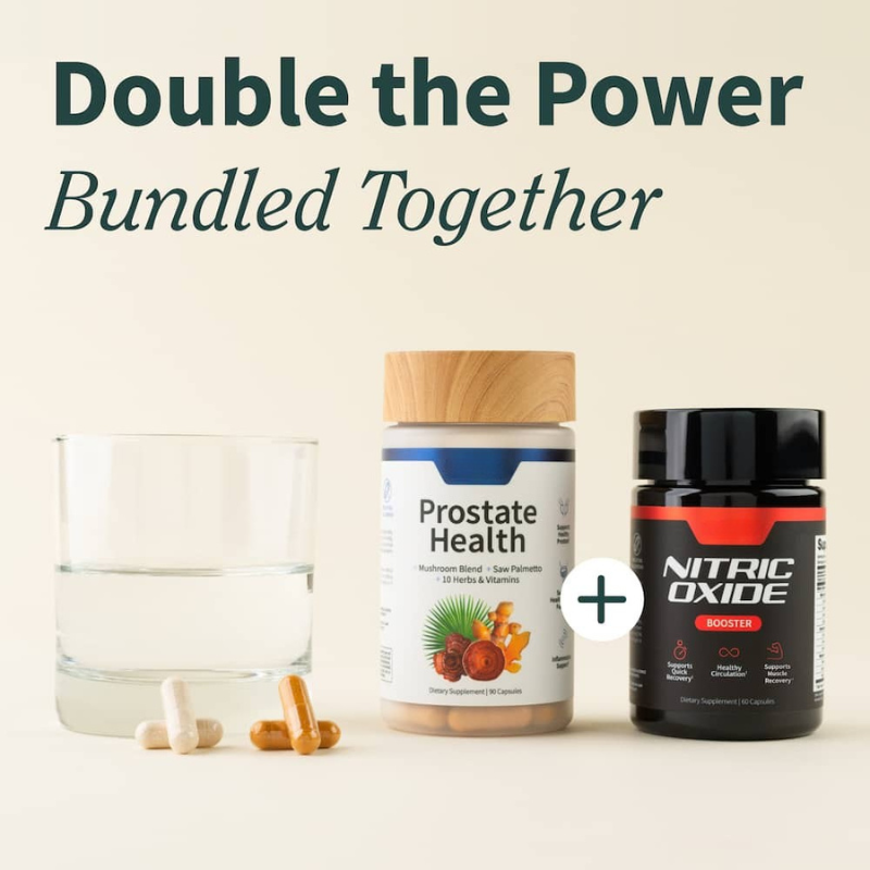 Ultimate Men's Health Bundle - Prostate Health + Nitric Oxide Combo 🍃