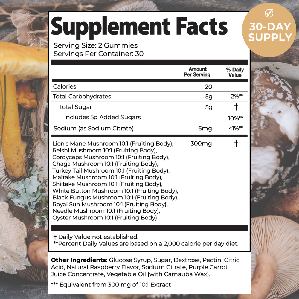 Super Mushroom Daily Gummies 🍄