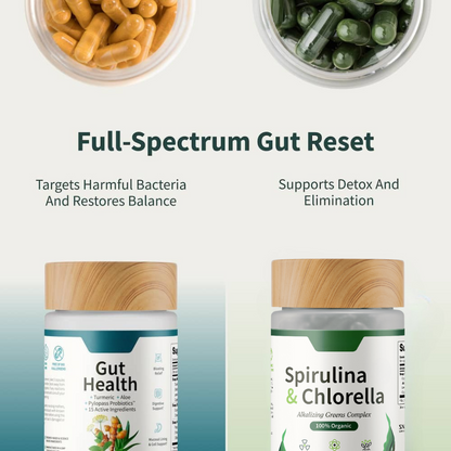 Gut Glow Bundle - Gut Health + Spirulina & Chlorella 🍃
