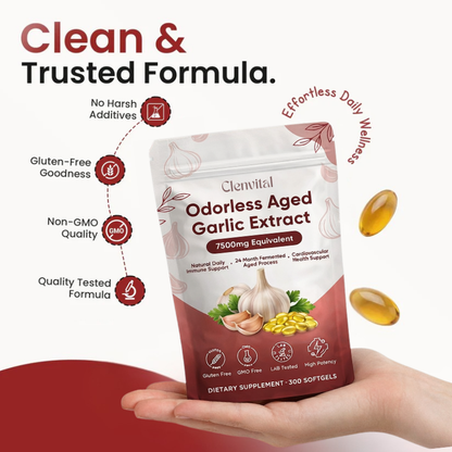 Aged Garlic Extract - 7500mg Odorless Softgels