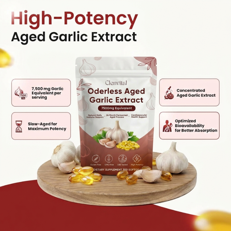 Aged Garlic Extract - 7500mg Odorless Softgels