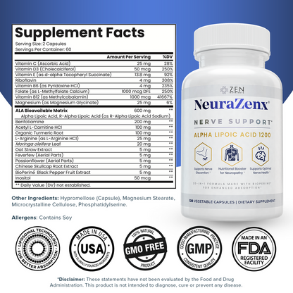 Neurazenx® with R-ALA Matrix | 1200mg