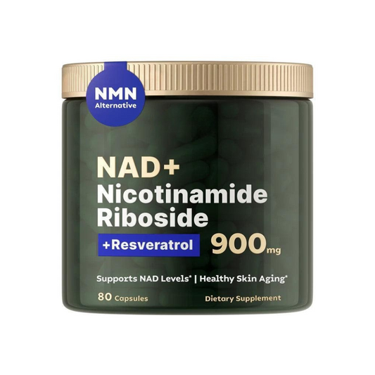 NR900 NAD+ Supplement for Energy, Focus, and Skin Aging Support - 80 Capsules 🍃