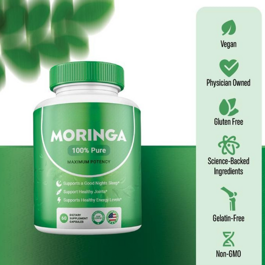 Moringa Capsules for Immune Support, Gut Health & Vitamins 🍃