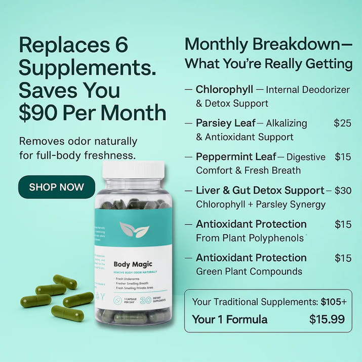 Body Magic - Natural Deodorant Supplement 🍃