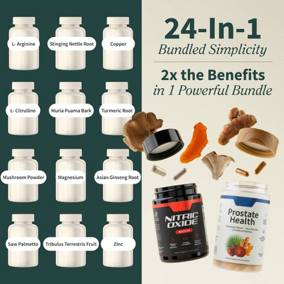 Ultimate Men's Health Bundle - Prostate Health + Nitric Oxide Combo 🍃