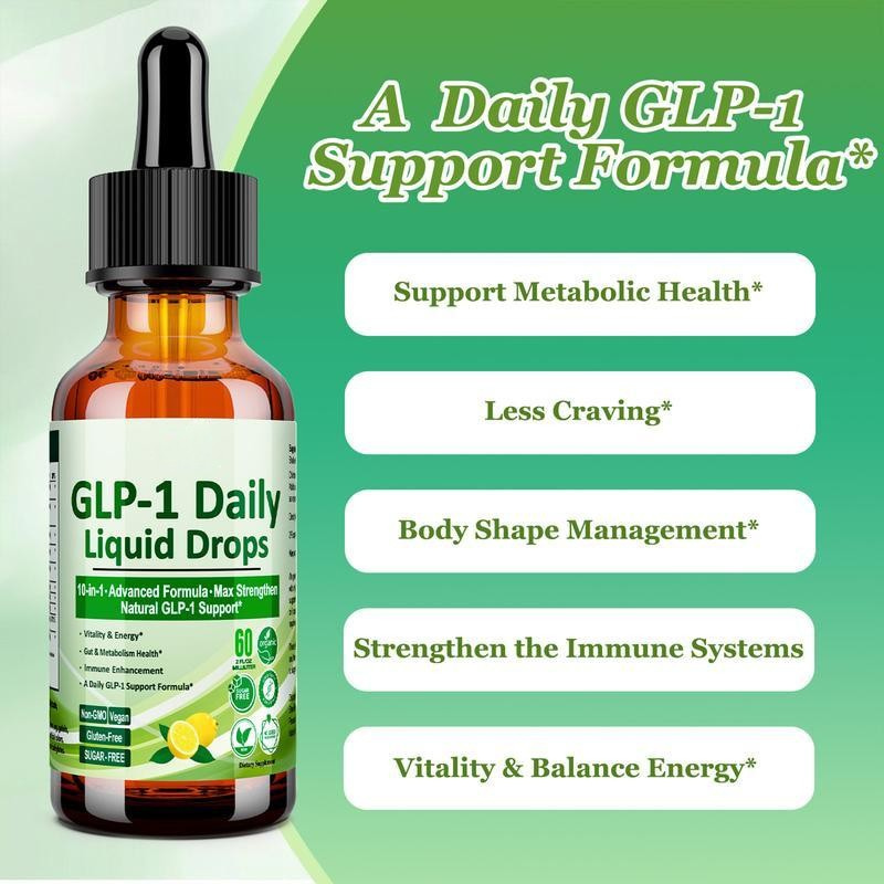 GLP-1 Daily Liquid Drops Metabolism & Immune Support 🍃
